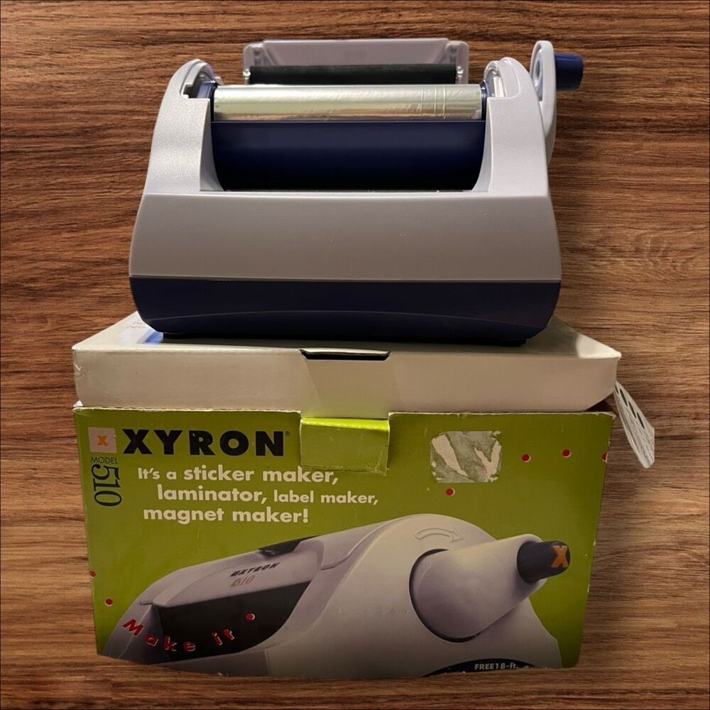 Xyron 510 Create-A-Sticker Laminator Label Magnet Maker w/ Cartridge Box
